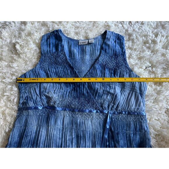 Cato Womens Y2K Babydoll Top Water Fairy Grunge Blue 90s Whimsy Tank Extra Large - Picture 3 of 6